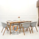 Set Kursi Meja Makan Kayu Jati Custom Style SJF-SKMM 04