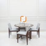 Set Kursi Meja Makan Minimalis Custom Kayu Jati SJF-SKMM 05 - Image 2