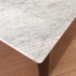 Set Kursi Meja Makan Top Marmer Minimalis Kombinasi Kayu Jati & Rotan SJF-SKMM 03 - Image 4