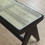 Set Kursi Meja Makan Top Marmer Minimalis Kombinasi Kayu Jati & Rotan SJF-SKMM 03 - Image 6