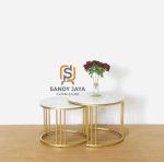 Meja Tamu Nesting 3 Pillar Top Marmer SJF-MM 012 - Image 2