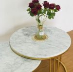 Meja Tamu Nesting 3 Pillar Top Marmer SJF-MM 012 - Image 3