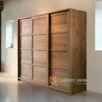 Lemari Pakaian Pintu Geser Jati SJF-ALPKN 09