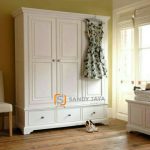 Lemari Pakaian Putih 3 Pintu Minimalis SJF-ALPKN 013