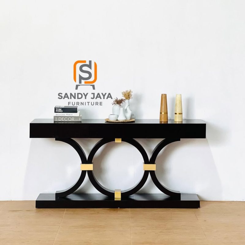 Meja Konsol Modern Minimalis Black Gold