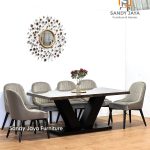 Meja Makan Marmer Emperador Minimalis Modern SJF-SKMM 028