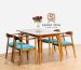 Set Kursi Makan Minimalis 4 Kursi Kayu Modern