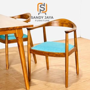 Set Kursi Makan Minimalis 4 Kursi Kayu Jati