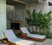 Kursi santai outdoor kayu jati untuk villa dan rumah modern