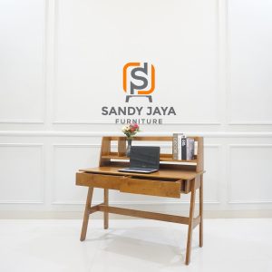 Meja kantor kayu jati desain elegan dan kokoh
