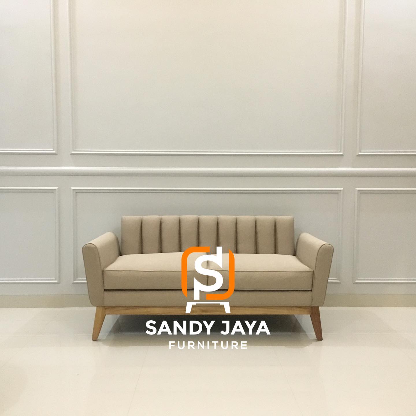 kursi sofa minimalis 2 dudukan kayu jati