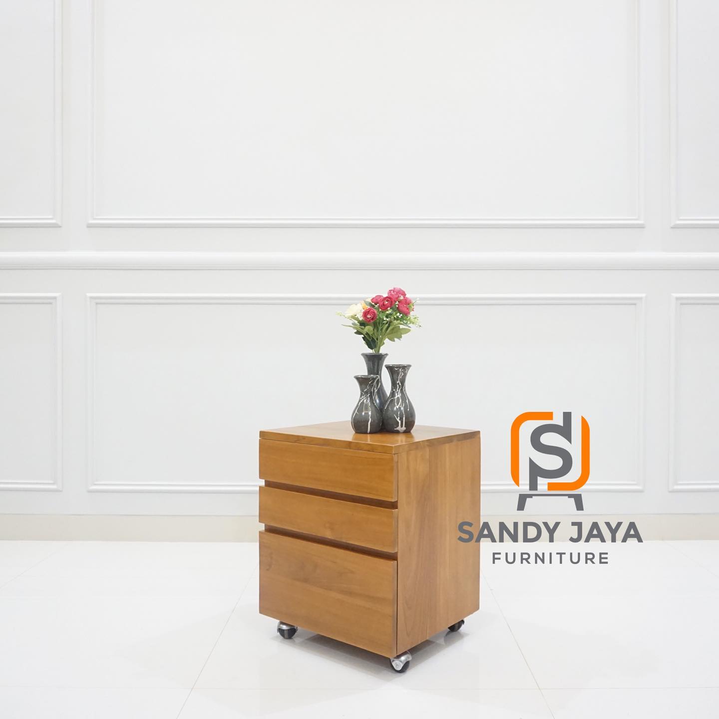 nakas minimalis kayu jati